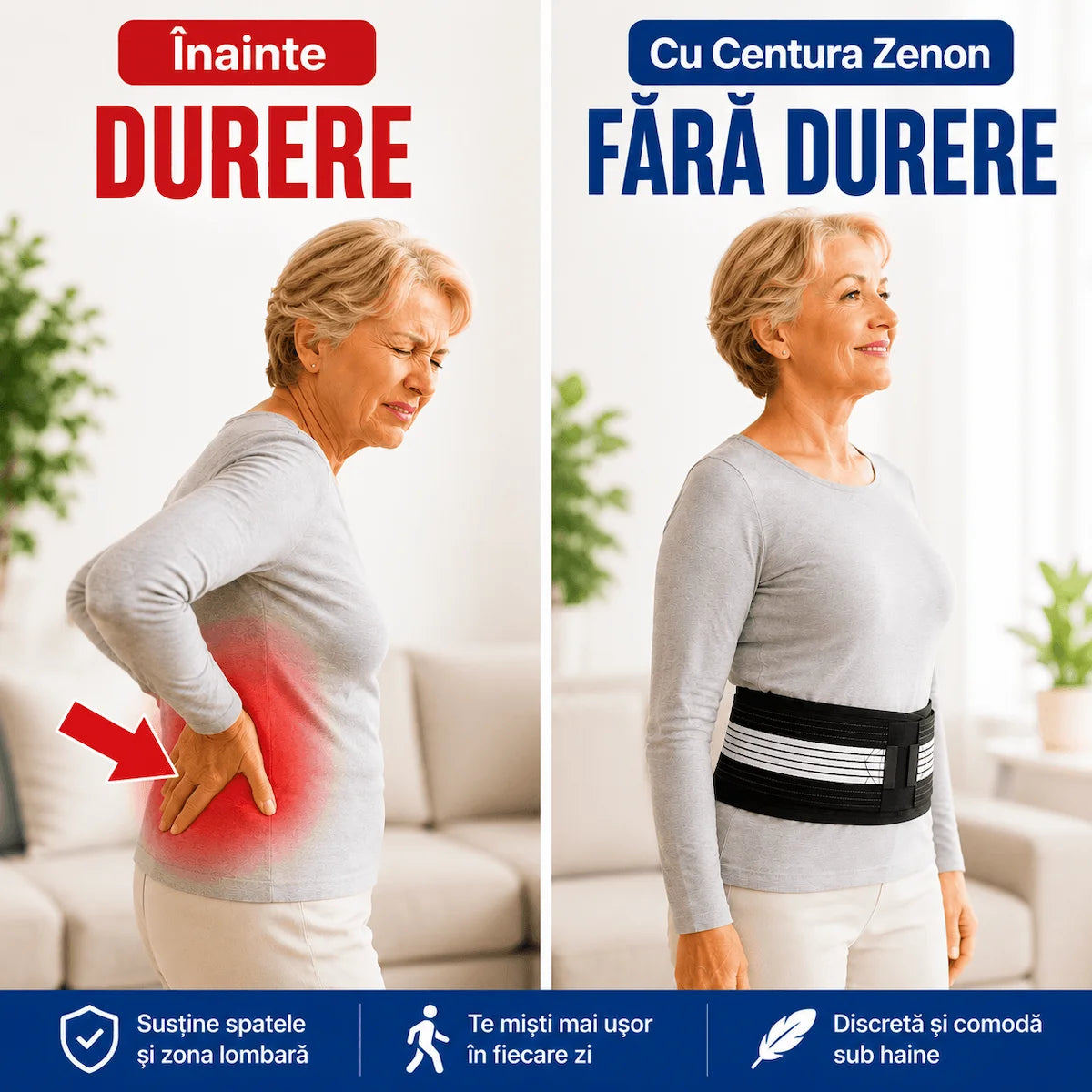 Centura Zenon™⭐ cu susținere dublă